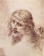 LEONARDO da Vinci Head and shoulders Christs France oil painting artist